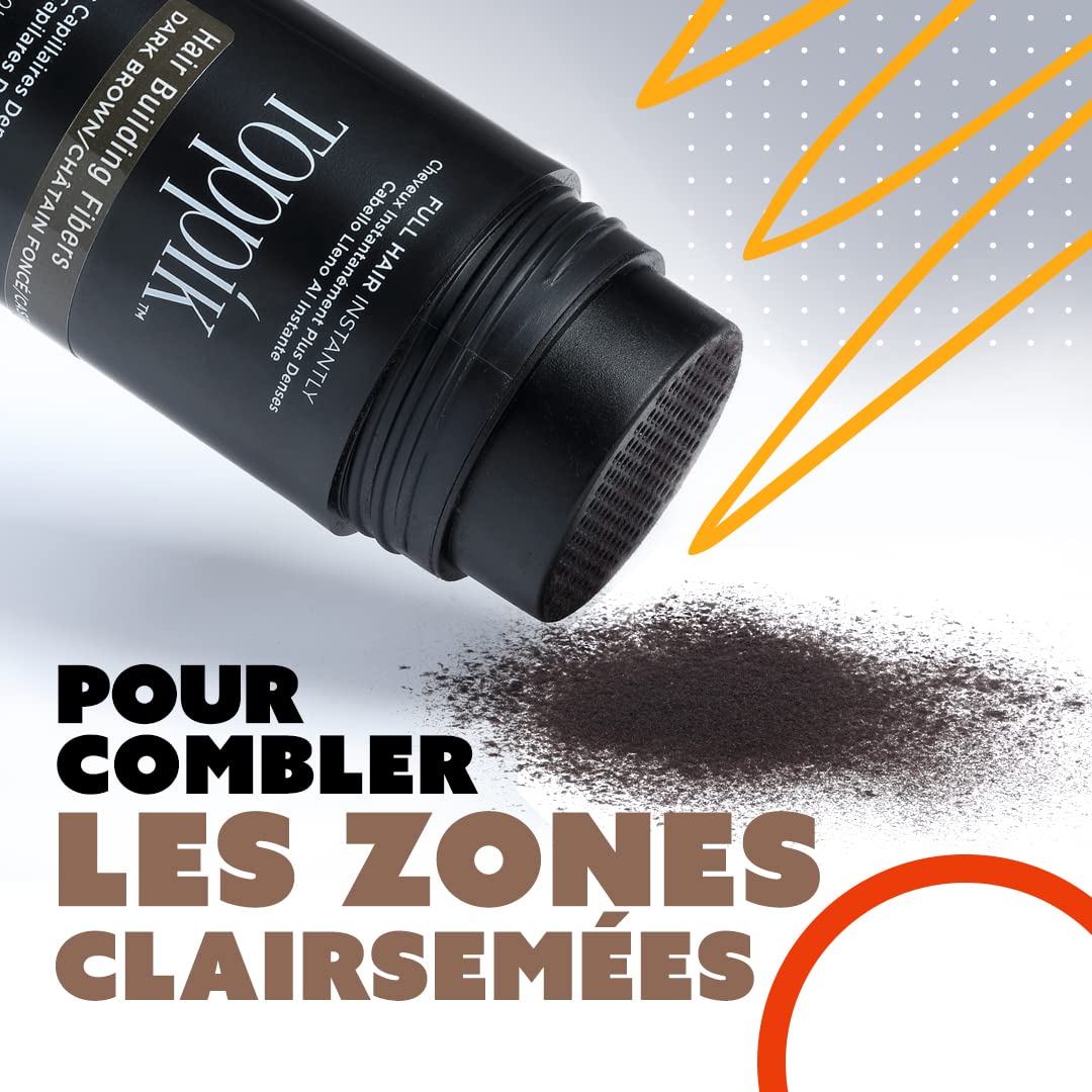 Toppik Hair Building Fibers, Medium Brown, 27.5g | Fill In Fine or Thinning Hair | Instantly Thicker, Fuller Looking Hair | 9 Shades for Men & Women